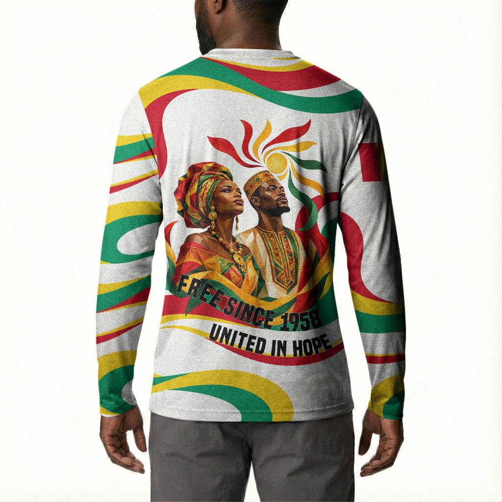 Guinea Independence Day 1958 Button Sweatshirt Guinee Independante Flag