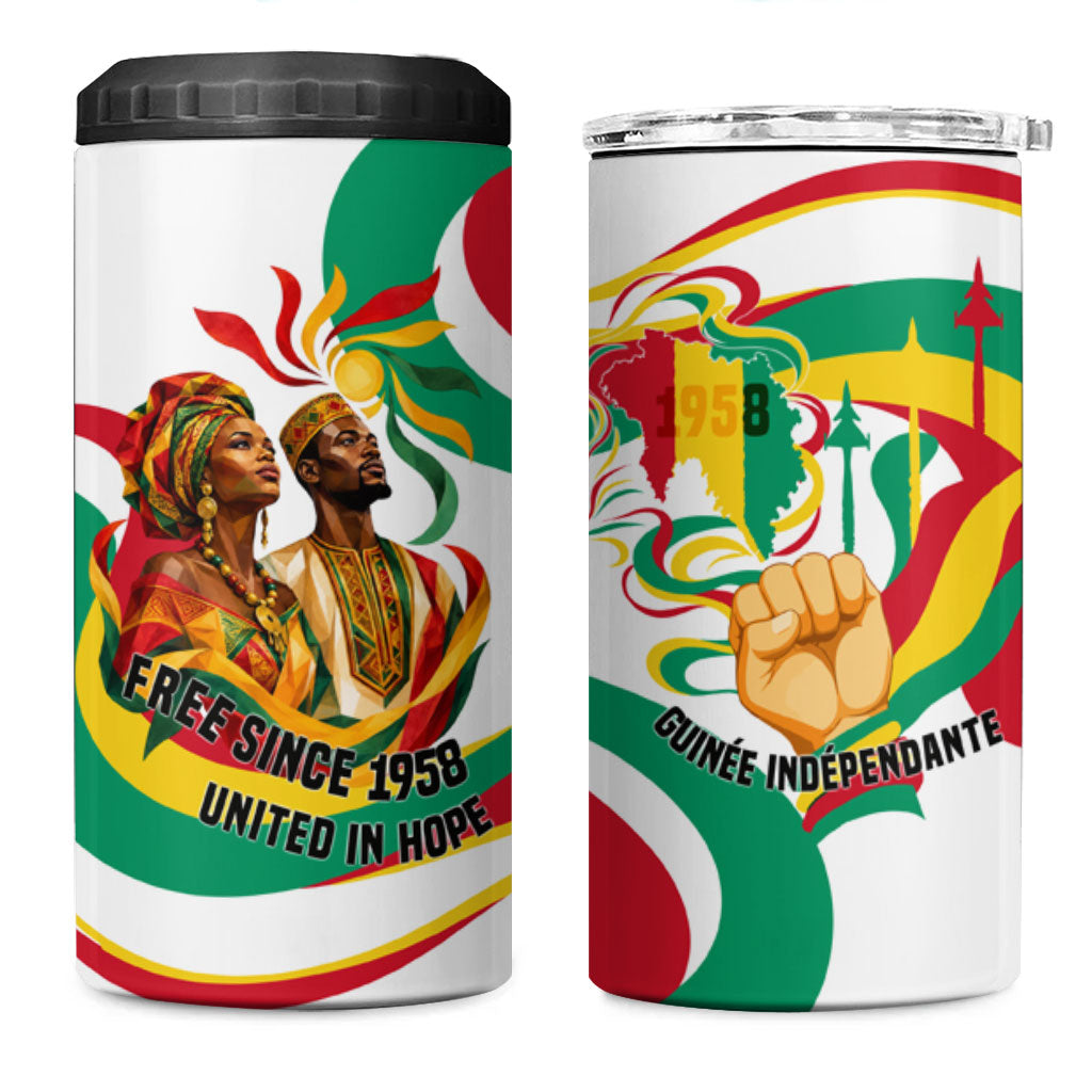 Guinea Independence Day 1958 4 in 1 Can Cooler Tumbler Guinee Independante Flag