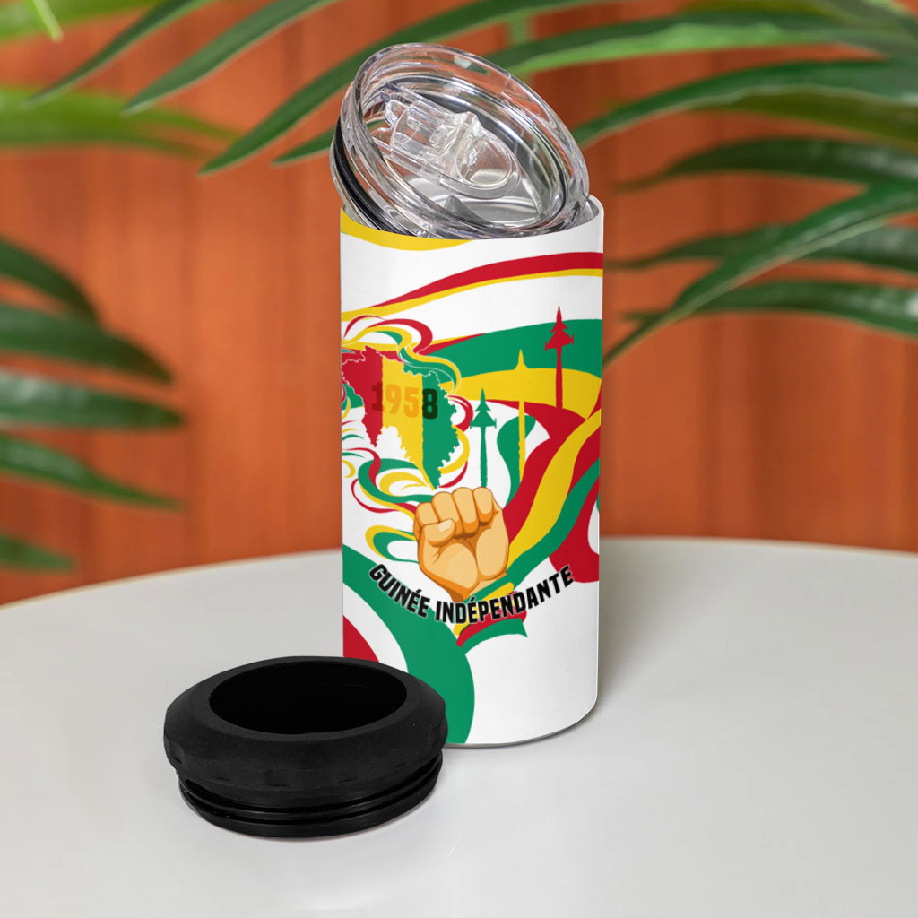 Guinea Independence Day 1958 4 in 1 Can Cooler Tumbler Guinee Independante Flag