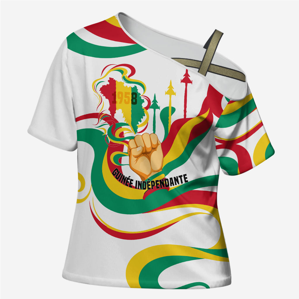 Guinea Independence Day 1958 Cross Shoulder Shirt Guinee Independante Flag