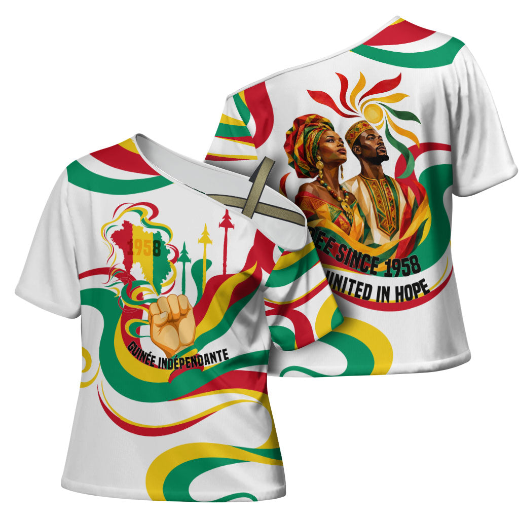 Guinea Independence Day 1958 Cross Shoulder Shirt Guinee Independante Flag