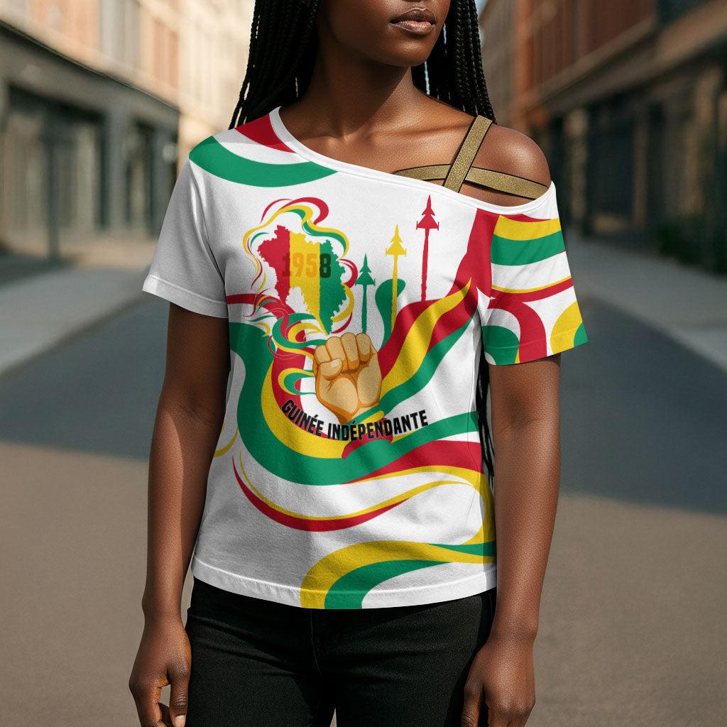 Guinea Independence Day 1958 Cross Shoulder Shirt Guinee Independante Flag