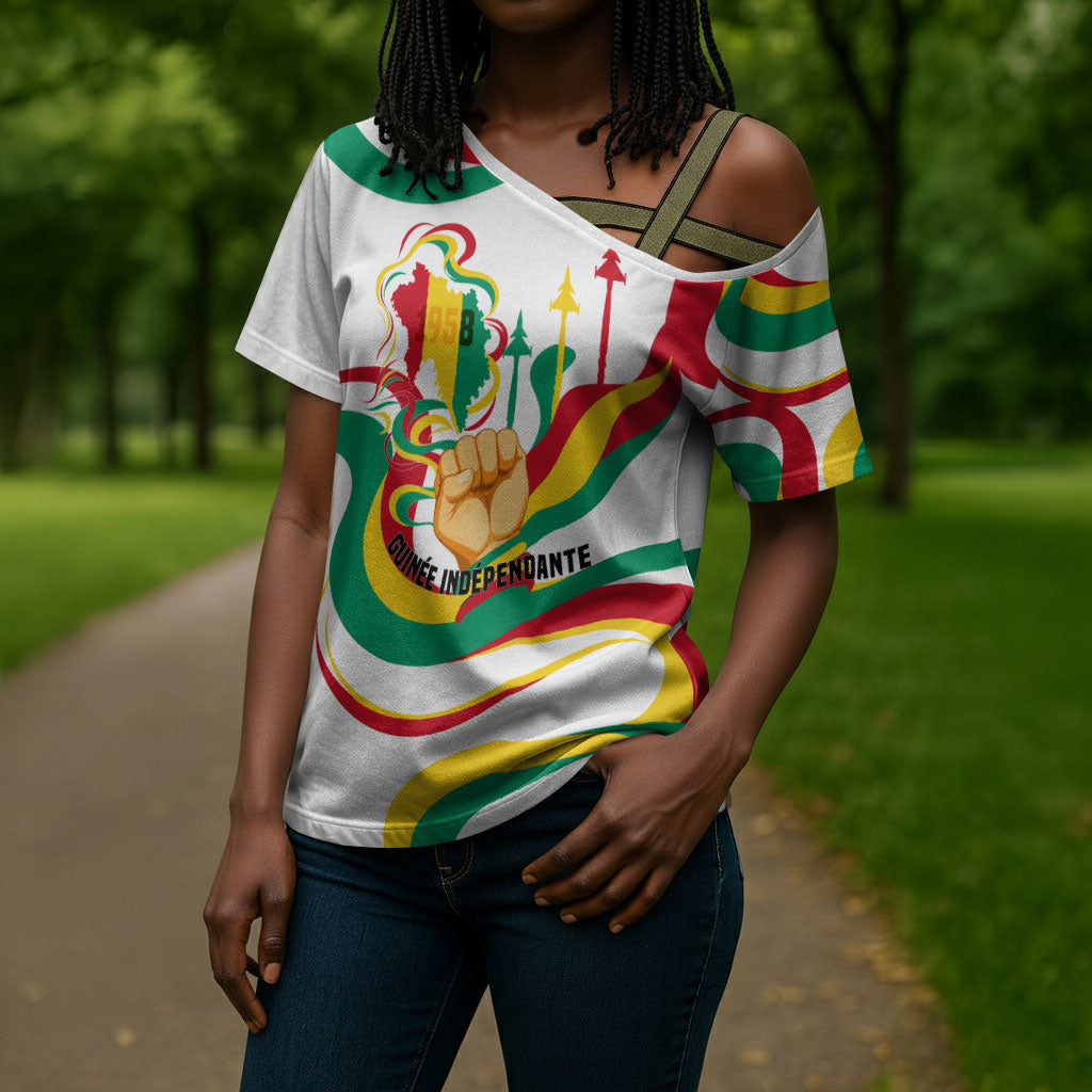 Guinea Independence Day 1958 Cross Shoulder Shirt Guinee Independante Flag