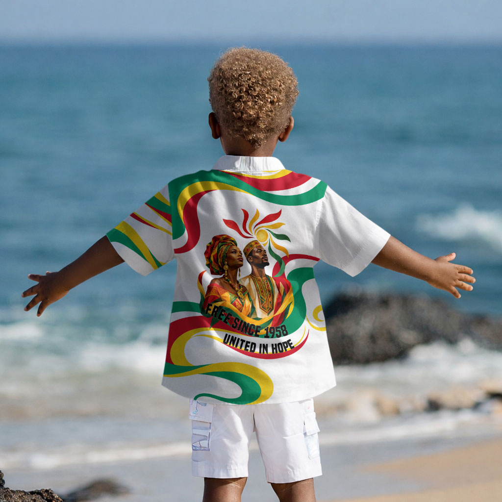 Guinea Independence Day 1958 Kid Hawaiian Shirt Guinee Independante Flag