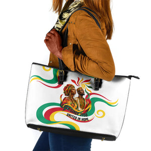 Guinea Independence Day 1958 Leather Tote Bag Guinee Independante Flag