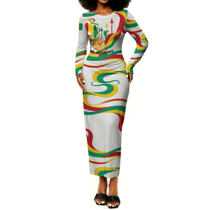 Guinea Independence Day 1958 Long Sleeve Bodycon Dress Guinee Independante Flag