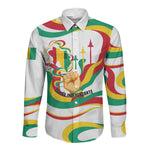 Guinea Independence Day 1958 Long Sleeve Button Shirt Guinee Independante Flag