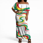 Guinea Independence Day 1958 Off Shoulder Maxi Dress Guinee Independante Flag