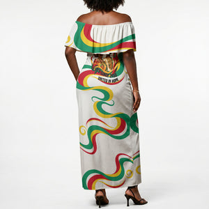 Guinea Independence Day 1958 Off Shoulder Maxi Dress Guinee Independante Flag