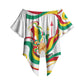 Guinea Independence Day 1958 Off Shoulder Wrap Waist Top Guinee Independante Flag