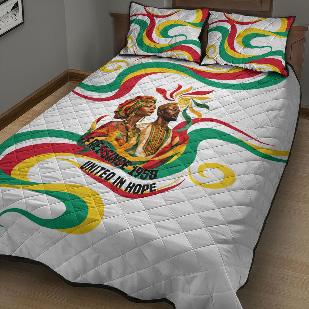 Guinea Independence Day 1958 Quilt Bed Set Guinee Independante Flag