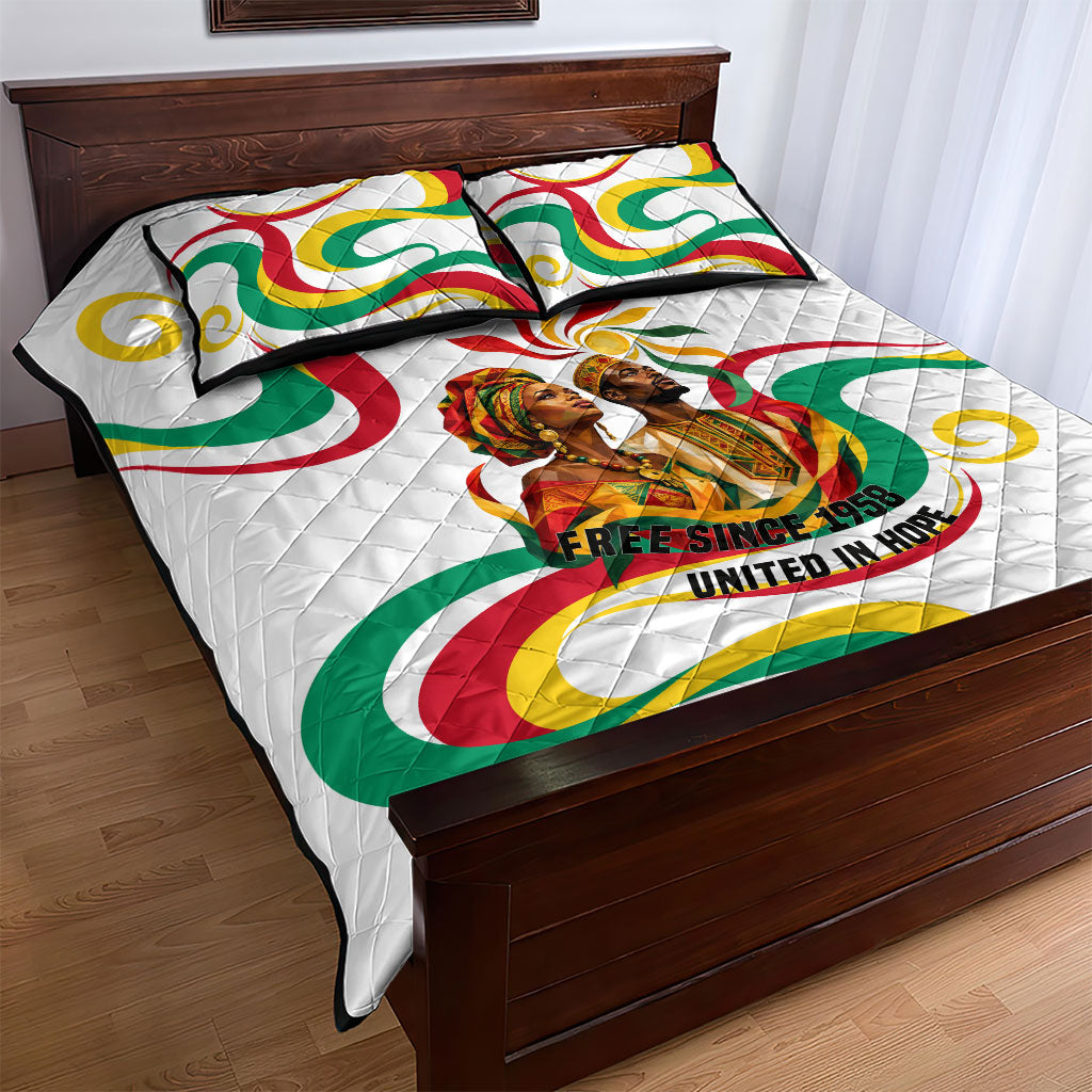 Guinea Independence Day 1958 Quilt Bed Set Guinee Independante Flag