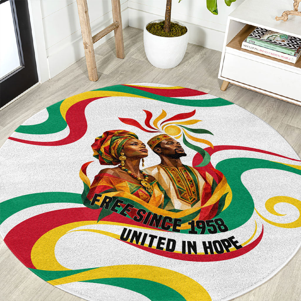 Guinea Independence Day 1958 Round Carpet Guinee Independante Flag