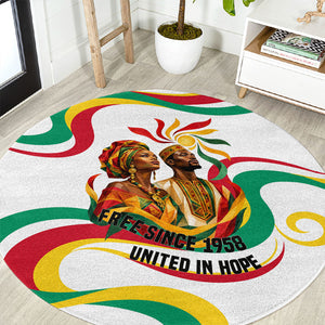 Guinea Independence Day 1958 Round Carpet Guinee Independante Flag