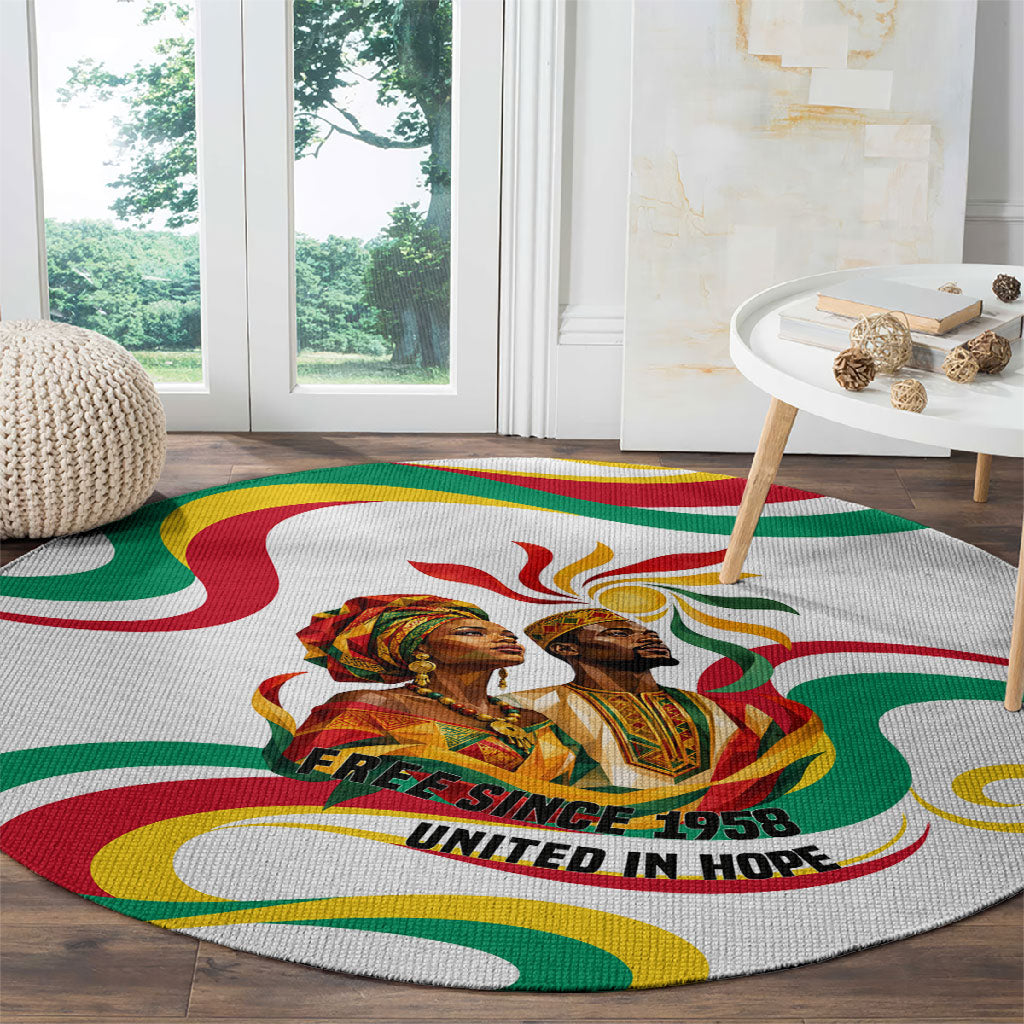 Guinea Independence Day 1958 Round Carpet Guinee Independante Flag