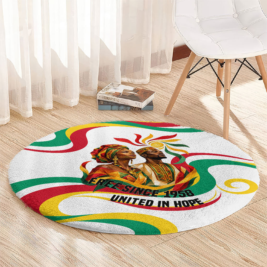 Guinea Independence Day 1958 Round Carpet Guinee Independante Flag