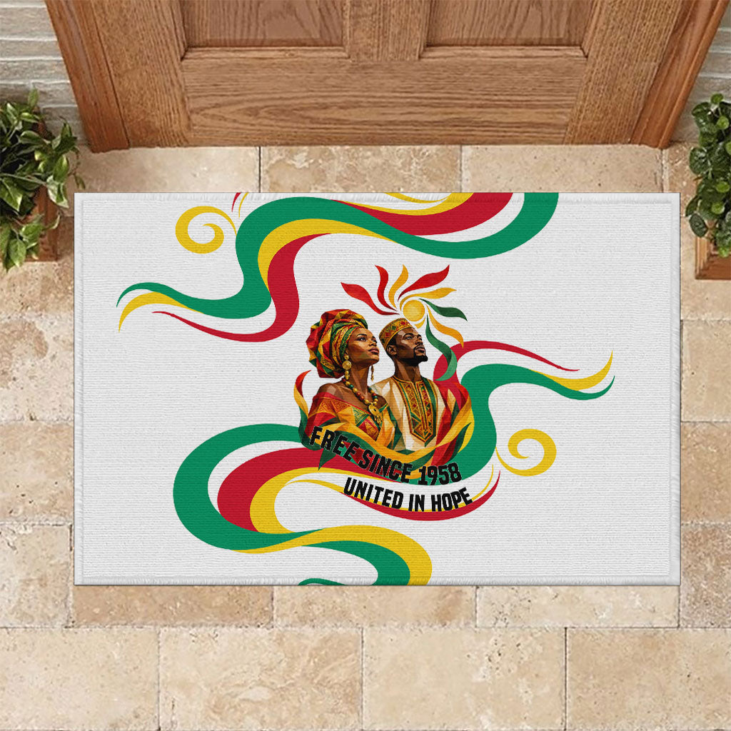 Guinea Independence Day 1958 Rubber Doormat Guinee Independante Flag