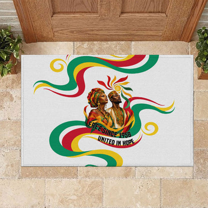 Guinea Independence Day 1958 Rubber Doormat Guinee Independante Flag