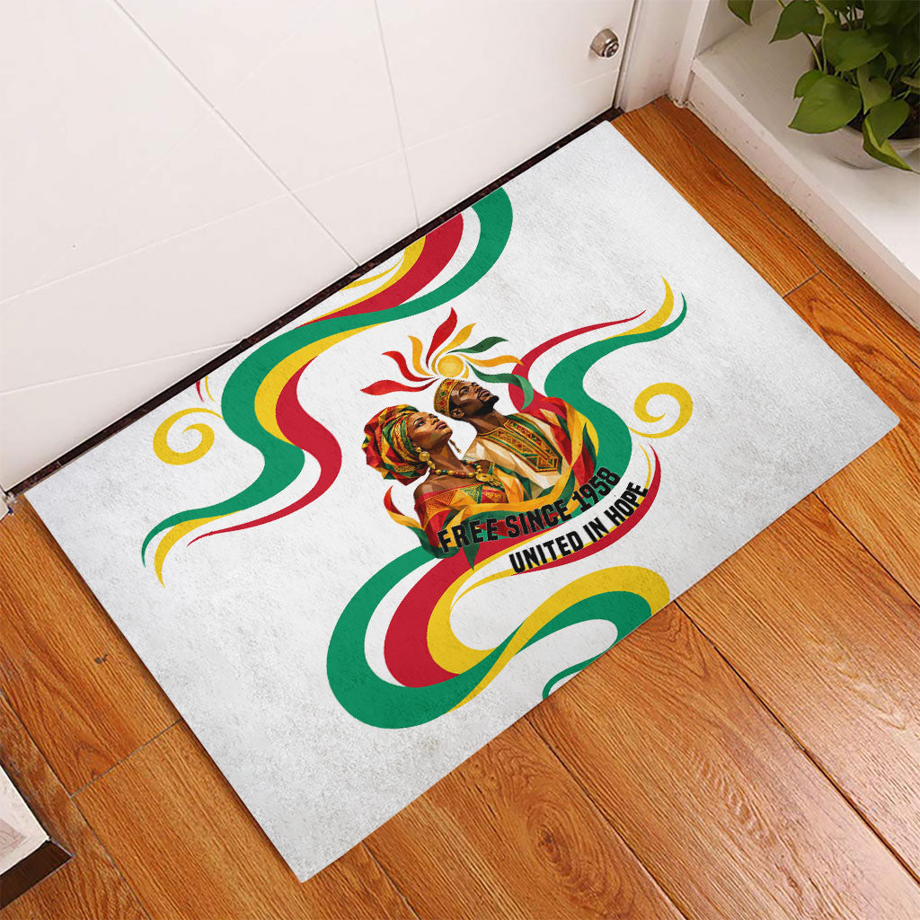 Guinea Independence Day 1958 Rubber Doormat Guinee Independante Flag
