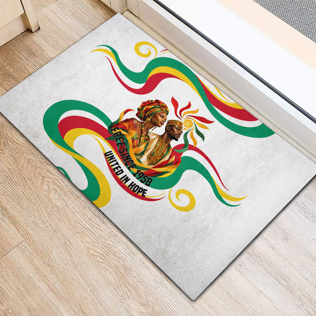 Guinea Independence Day 1958 Rubber Doormat Guinee Independante Flag