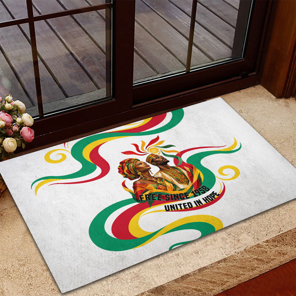 Guinea Independence Day 1958 Rubber Doormat Guinee Independante Flag