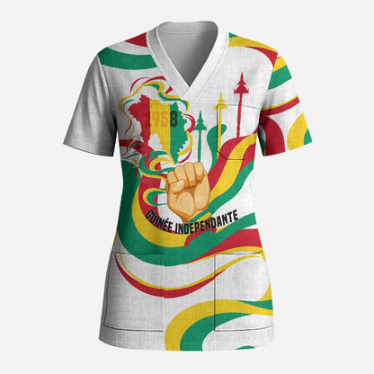 Guinea Independence Day 1958 Scrub Top Guinee Independante Flag