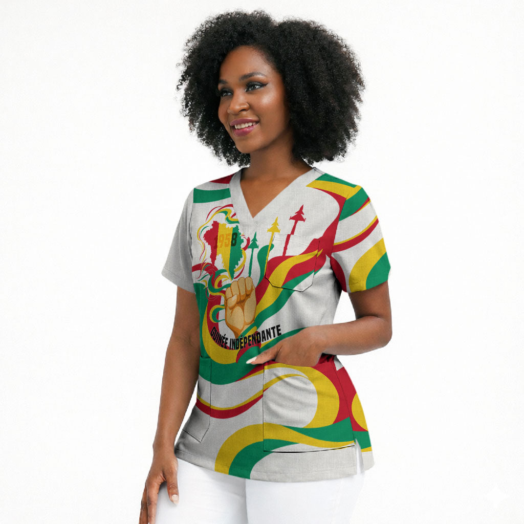 Guinea Independence Day 1958 Scrub Top Guinee Independante Flag