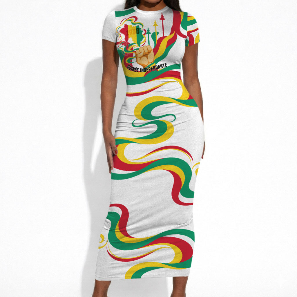 Guinea Independence Day 1958 Short Sleeve Bodycon Dress Guinee Independante Flag