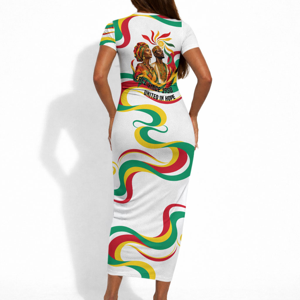 Guinea Independence Day 1958 Short Sleeve Bodycon Dress Guinee Independante Flag
