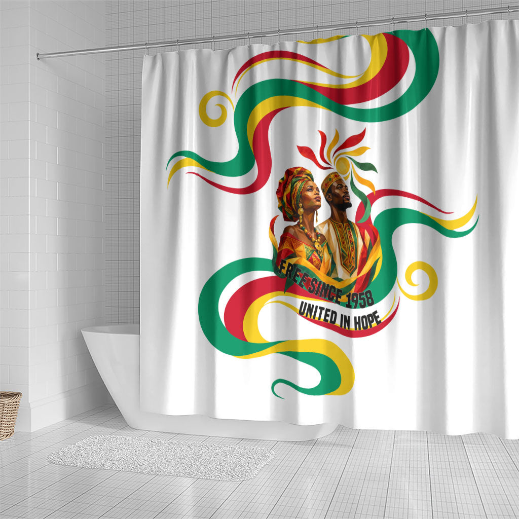 Guinea Independence Day 1958 Shower Curtain Guinee Independante Flag