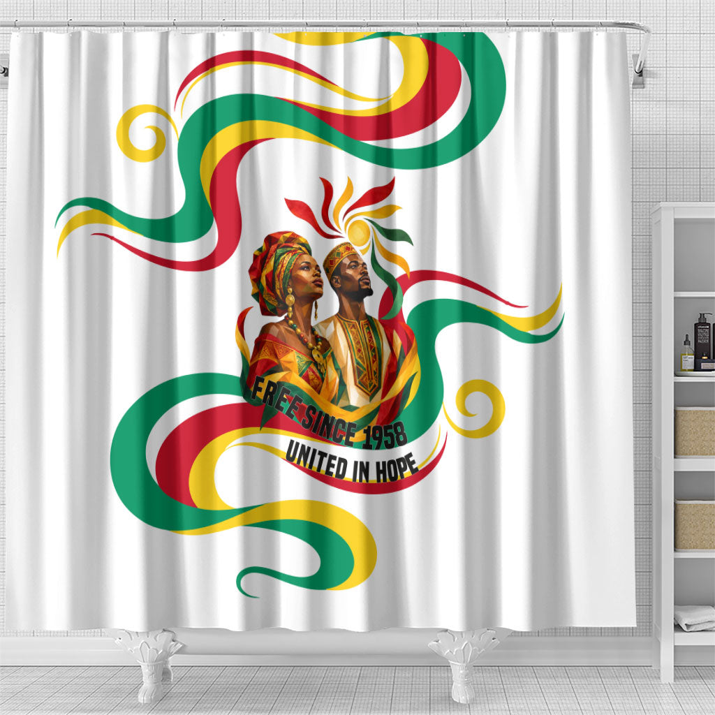 Guinea Independence Day 1958 Shower Curtain Guinee Independante Flag
