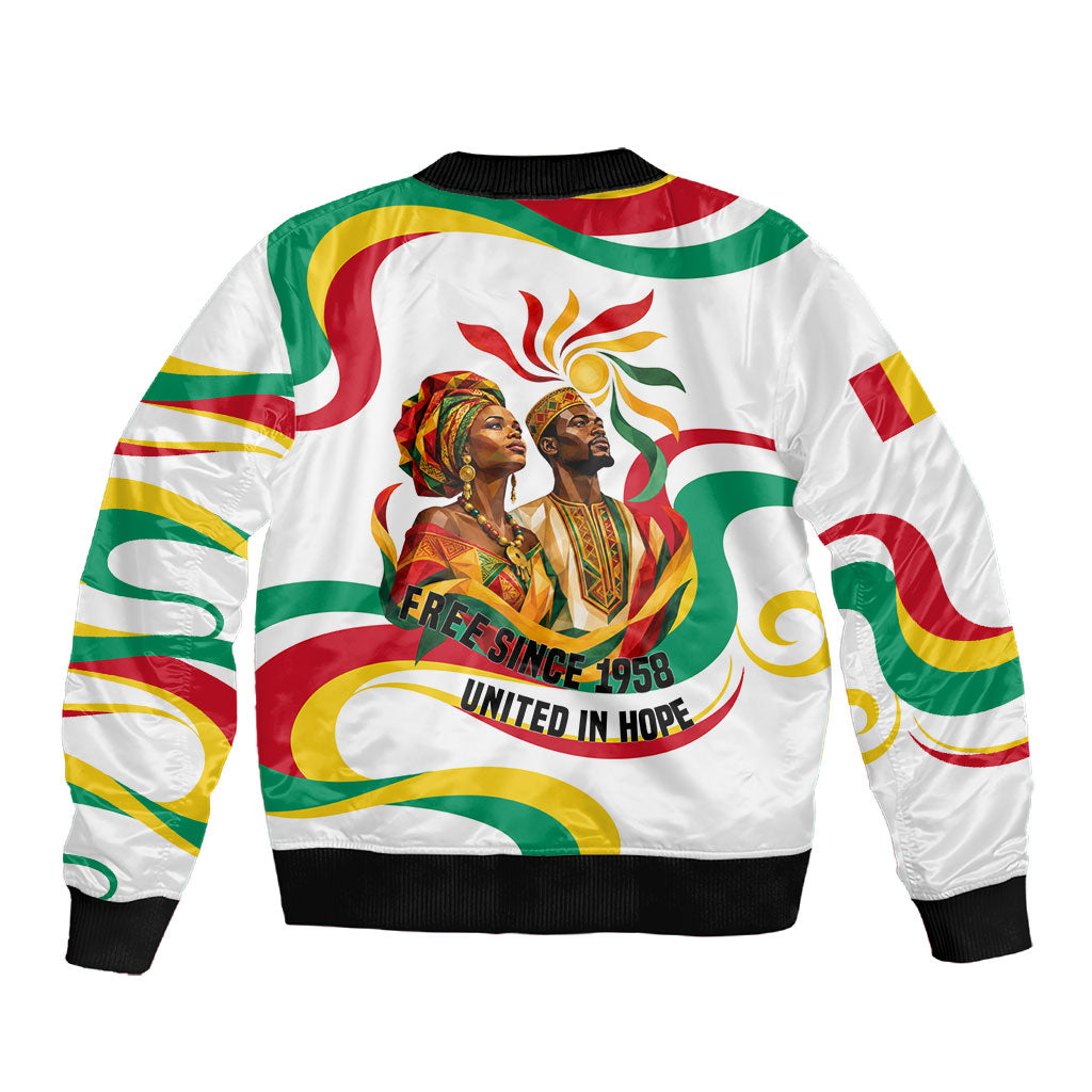 Guinea Independence Day 1958 Sleeve Zip Bomber Jacket Guinee Independante Flag