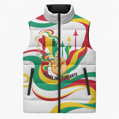 Guinea Independence Day 1958 Sleeveless Puffer Jacket Guinee Independante Flag
