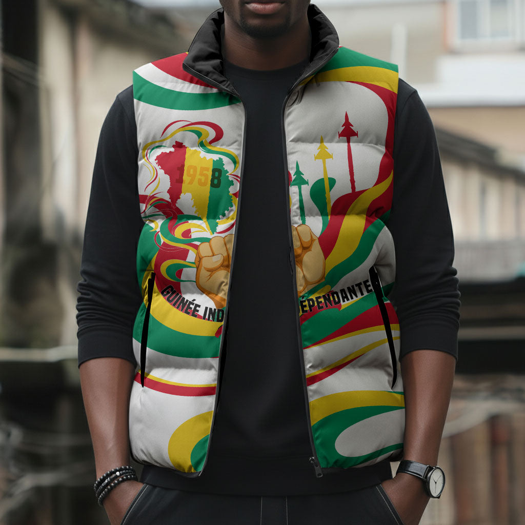 Guinea Independence Day 1958 Sleeveless Puffer Jacket Guinee Independante Flag