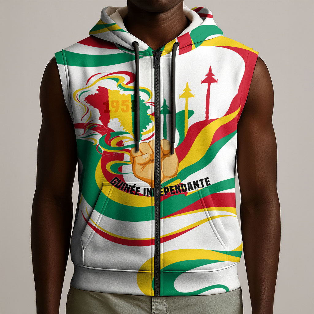 Guinea Independence Day 1958 Sleeveless Zip Hoodie Guinee Independante Flag
