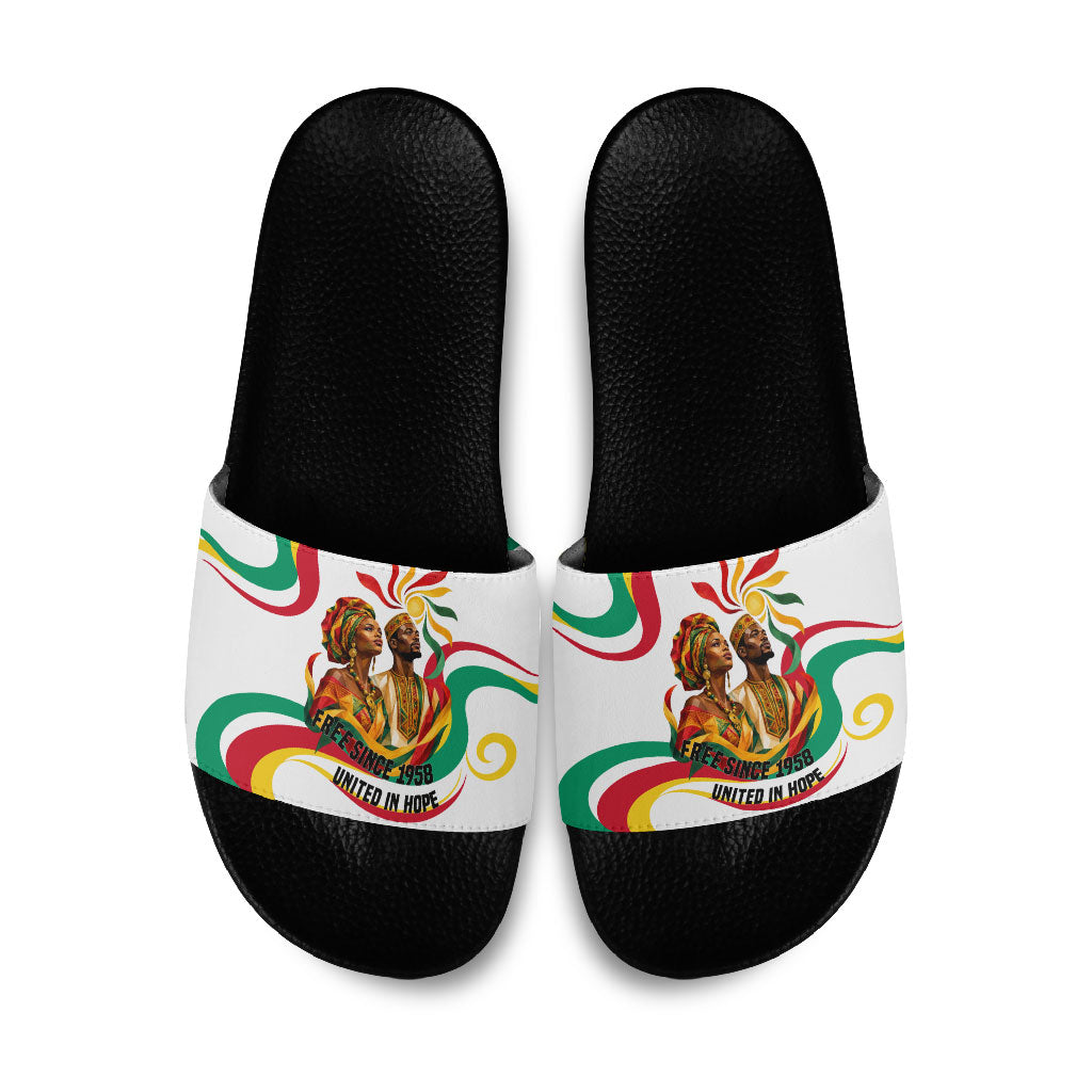 Guinea Independence Day 1958 Slide Sandals Guinee Independante Flag