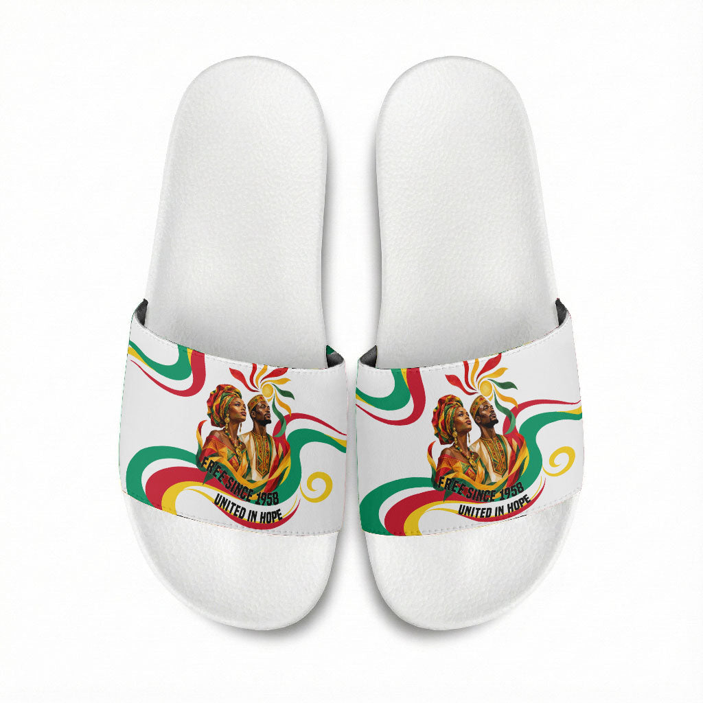Guinea Independence Day 1958 Slide Sandals Guinee Independante Flag