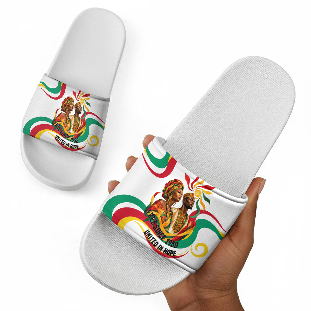 Guinea Independence Day 1958 Slide Sandals Guinee Independante Flag