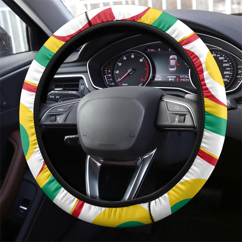 Guinea Independence Day 1958 Steering Wheel Cover Guinee Independante Flag
