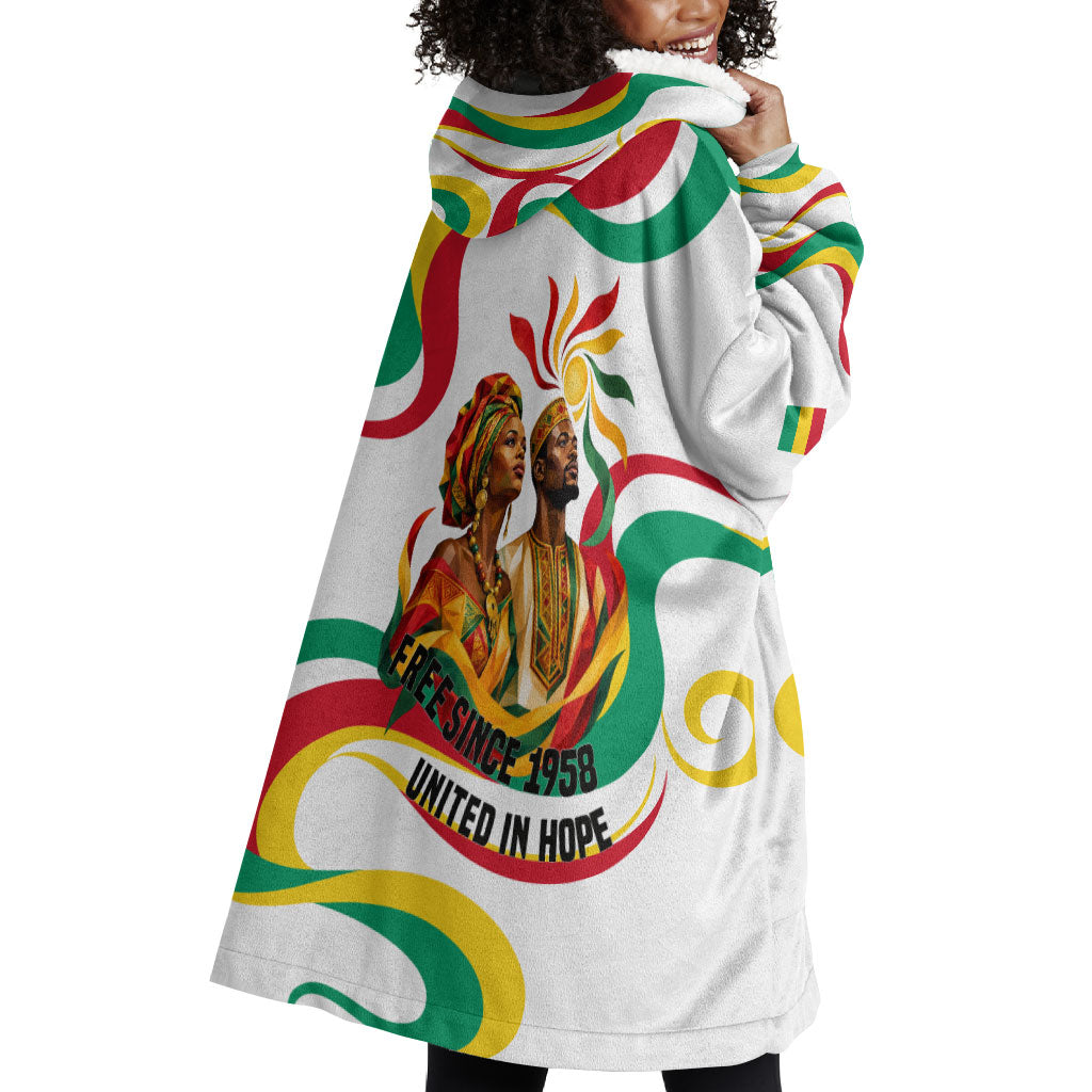 Guinea Independence Day 1958 Wearable Blanket Hoodie Guinee Independante Flag