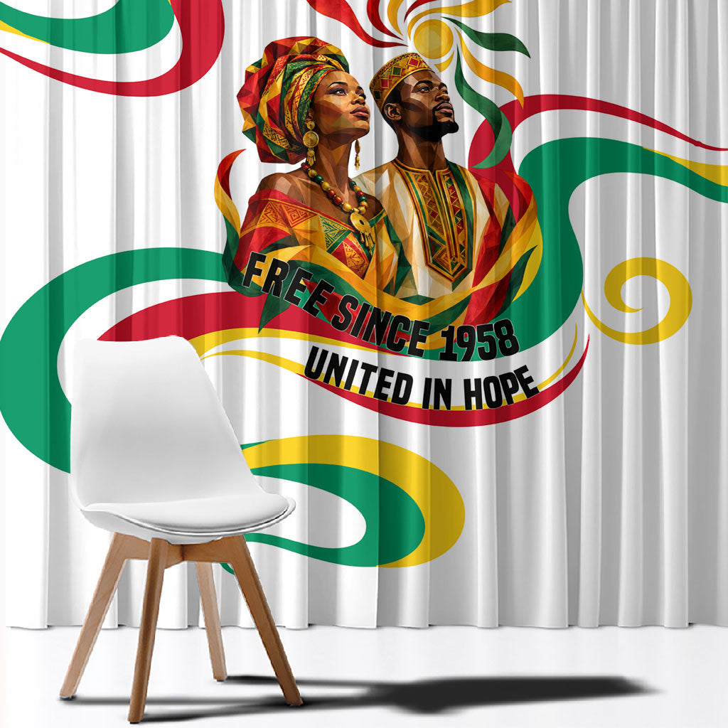 Guinea Independence Day 1958 Window Curtain Guinee Independante Flag