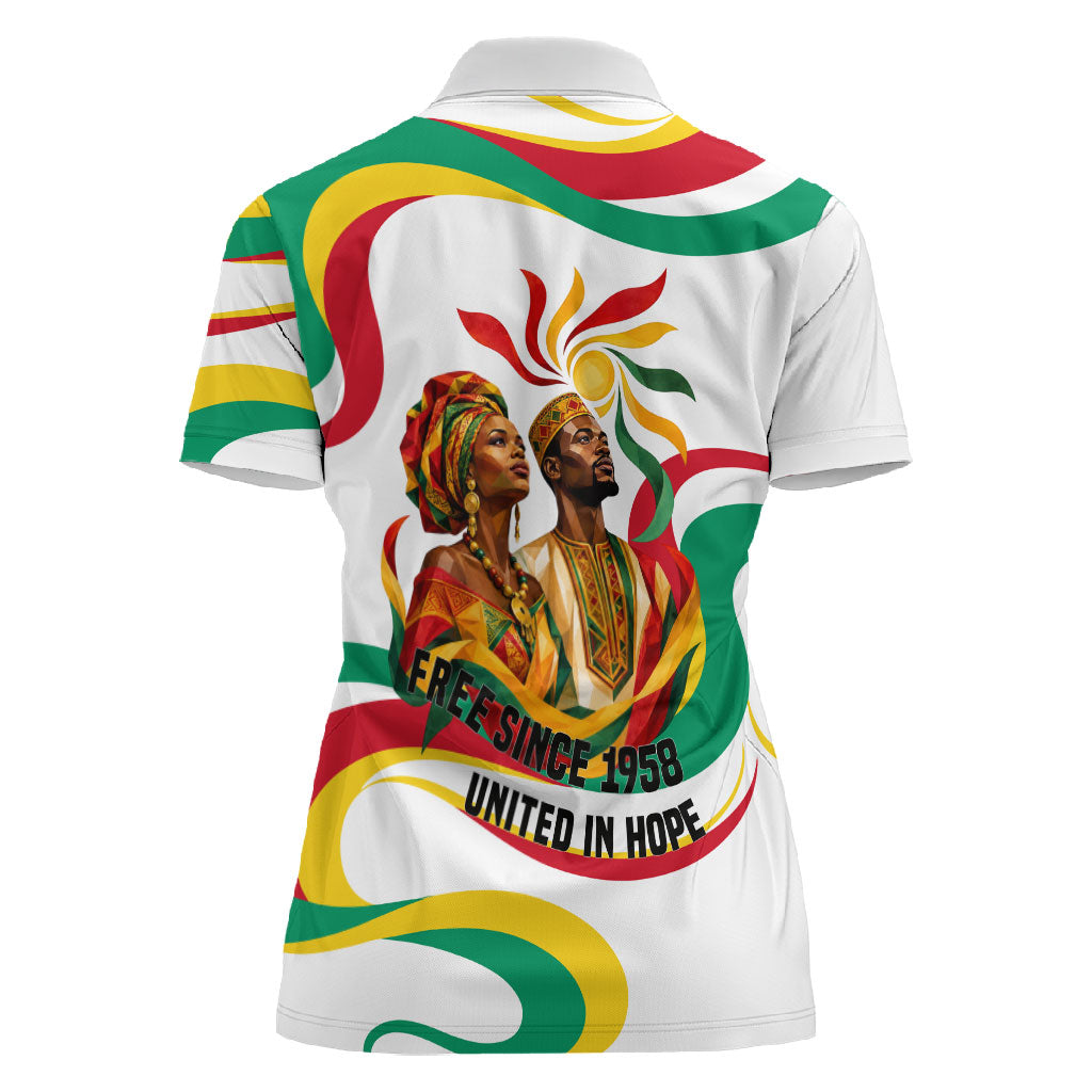 Guinea Independence Day 1958 Women Polo Shirt Guinee Independante Flag