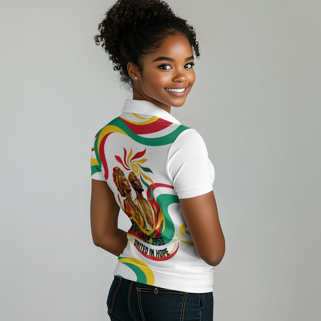 Guinea Independence Day 1958 Women Polo Shirt Guinee Independante Flag