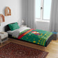 Cameroon Christmas Bedding Set Coat of Arms Santa Hat and Stars Motif - African Pride