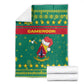 Cameroon Christmas Blanket Coat of Arms Santa Hat and Stars Motif - African Pride