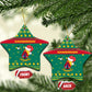 Cameroon Christmas Ceramic Ornament Coat of Arms Santa Hat and Stars Motif - African Pride