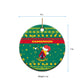 Cameroon Christmas Ceramic Ornament Coat of Arms Santa Hat and Stars Motif - African Pride