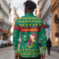Cameroon Christmas Long Sleeve Button Shirt Coat of Arms Santa Hat and Stars Motif - African Pride