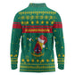Cameroon Christmas Long Sleeve Polo Shirt Coat of Arms Santa Hat and Stars Motif - African Pride