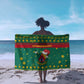 Cameroon Christmas Sarong Coat of Arms Santa Hat and Stars Motif - African Pride